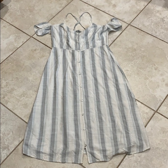 New VOLCOM Winding Roads Button Front Midi Dress M - Picture 4 of 8